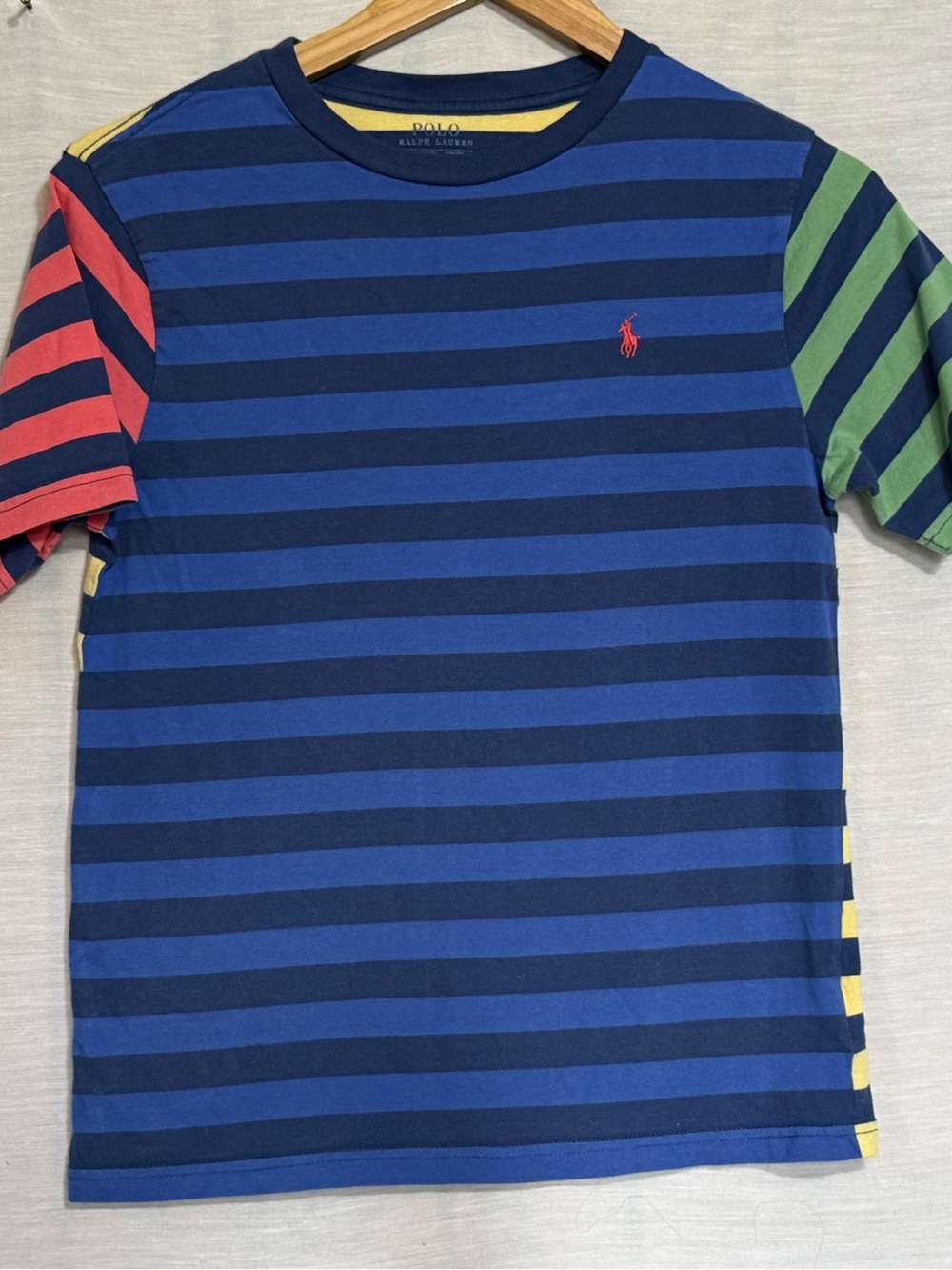 Polo Ralph Lauren Boys Medium Striped Pony Tee Multicolor - Picture 1 of 7